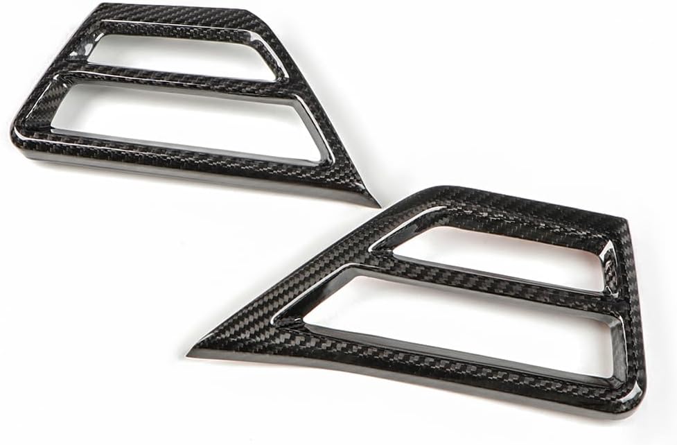 Carbon Fiber Dashboard AC Vent Grille Outlet Cover Trim  (2 pck)