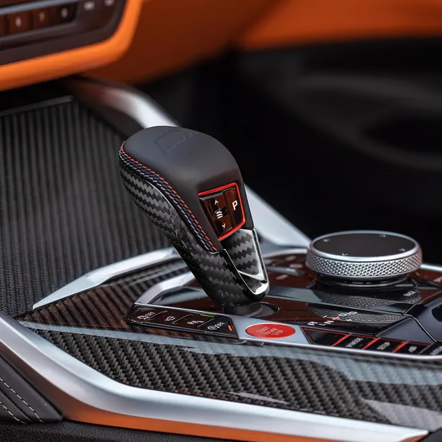 Carbon Fiber Gear-shifter Knob Cover for G series BMW