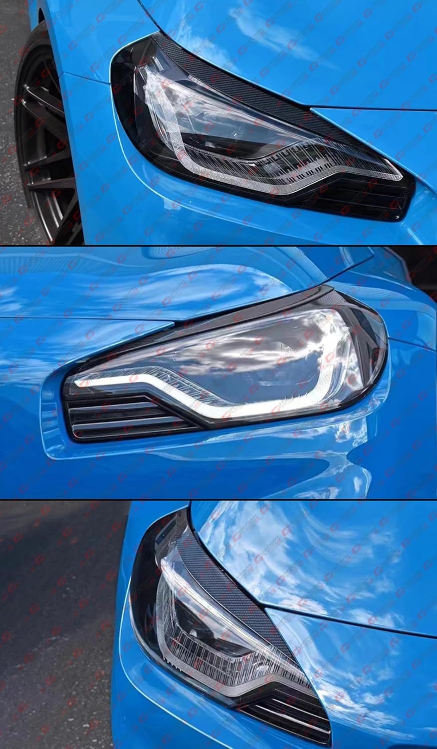 G87 M2 Real Carbon Fiber Headlight Cover Trim