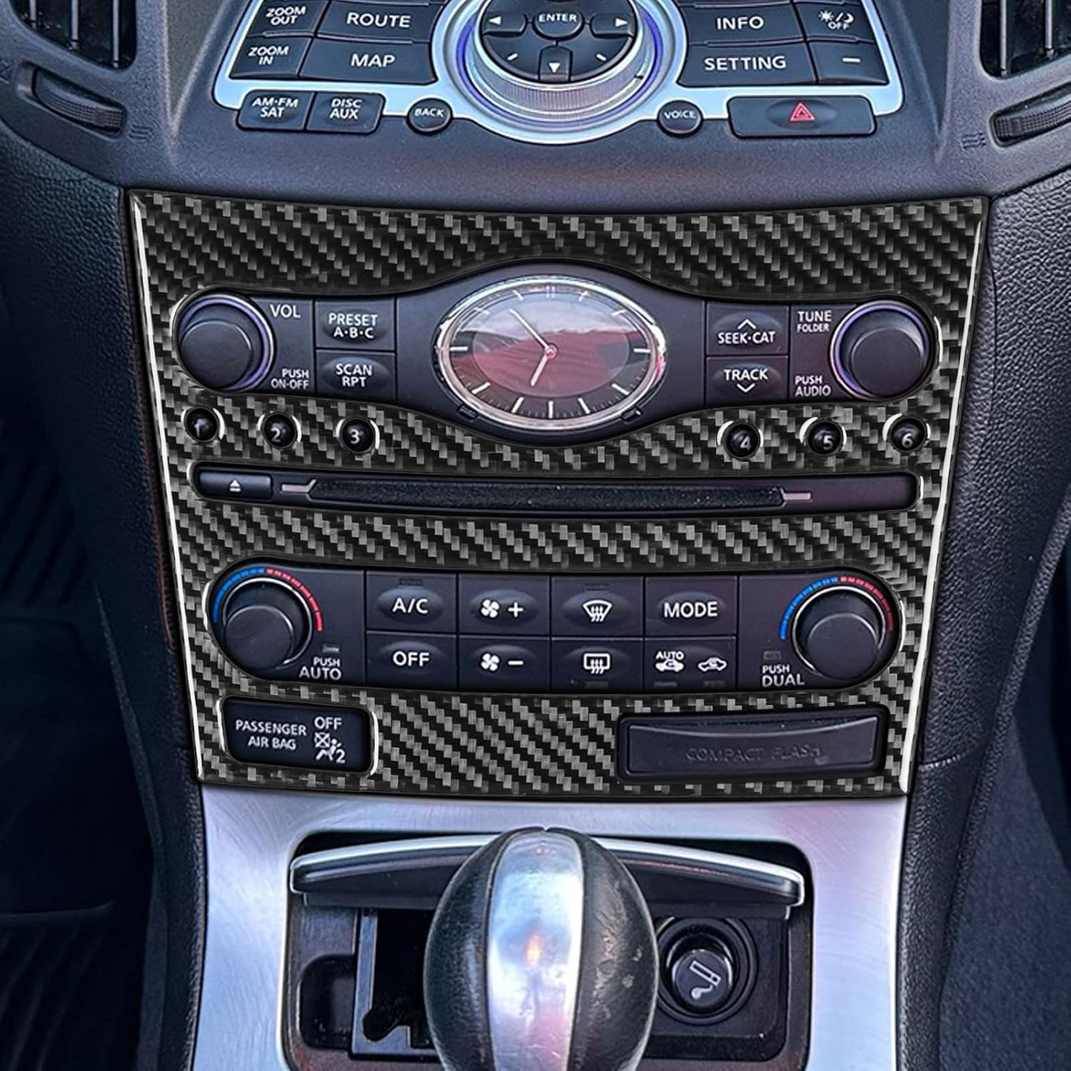 Infiniti G35/37 replica carbon fiber control trim