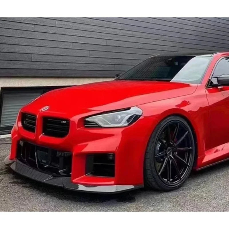 G87 M2 "V" style fake carbon front lip